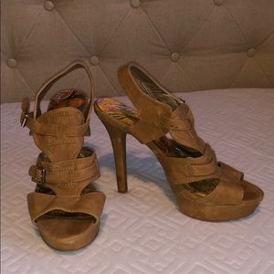 Charlotte Russe Tan 5” Stilettos - Size 10